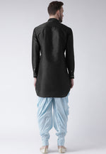 Load image into Gallery viewer, Black Dupion Silk Dhoti Kurta
