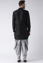 Load image into Gallery viewer, Black Dupion Silk Dhoti Kurta
