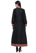 Load image into Gallery viewer, Black Dupion Silk Kurta Set With Pent
