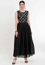 Load image into Gallery viewer, Black Georgette Gown
