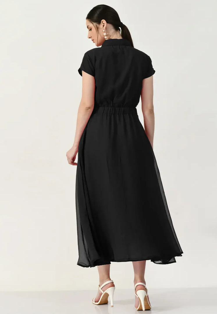 Black Georgette Gown