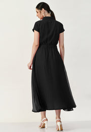 Black Georgette Gown