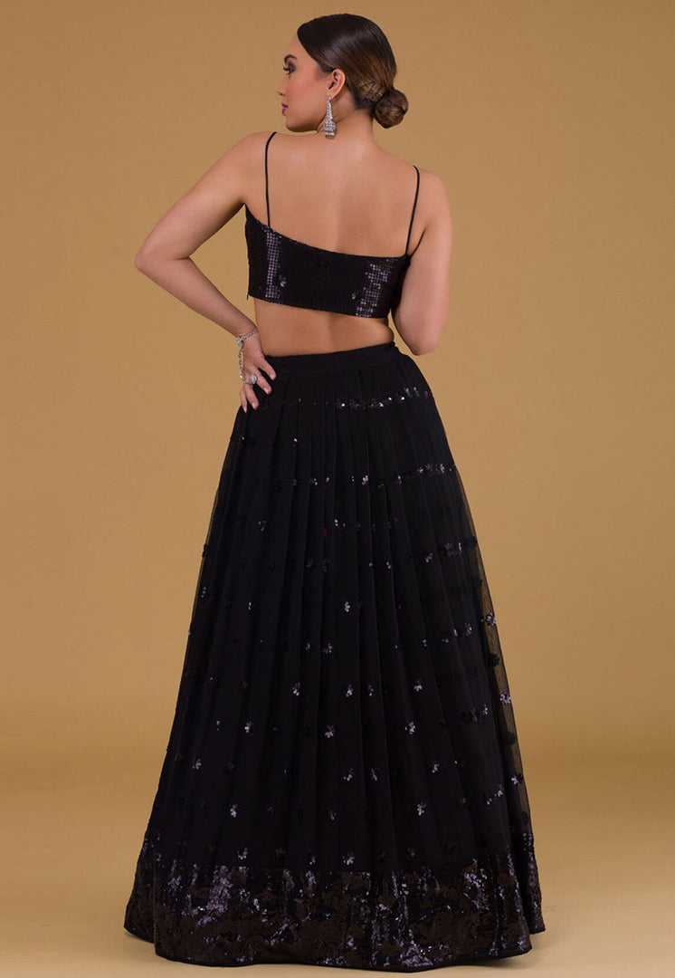 Black Georgette Lehenga Choli