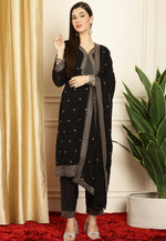 Load image into Gallery viewer, Black Georgette Pant Style Suit
