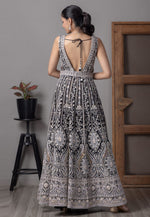 Load image into Gallery viewer, Black Georgette Readymade Anarkali Suit
