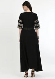 Black Georgette Readymade Anarkali Suit