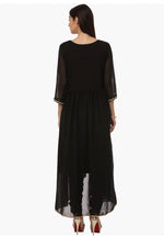 Load image into Gallery viewer, Black Georgette Readymade Churidar Suit
