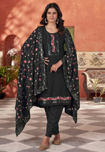 Load image into Gallery viewer, Black Georgette Readymade Pakistani Suit
