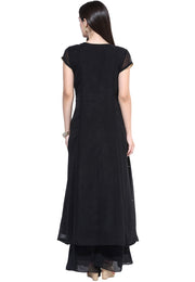 Black Georgette Readymade Palazzo Suit