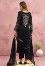 Load image into Gallery viewer, Black Georgette Readymade Pant Style Suit
