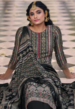Load image into Gallery viewer, Black Muslin Pakistani Suit
