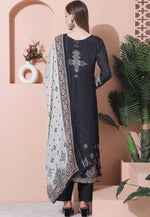Load image into Gallery viewer, Black Muslin Pakistani Suit

