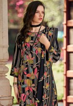 Load image into Gallery viewer, Black Muslin Pakistani Suit
