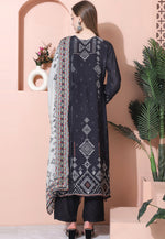 Load image into Gallery viewer, Black Muslin Pant Style Suit
