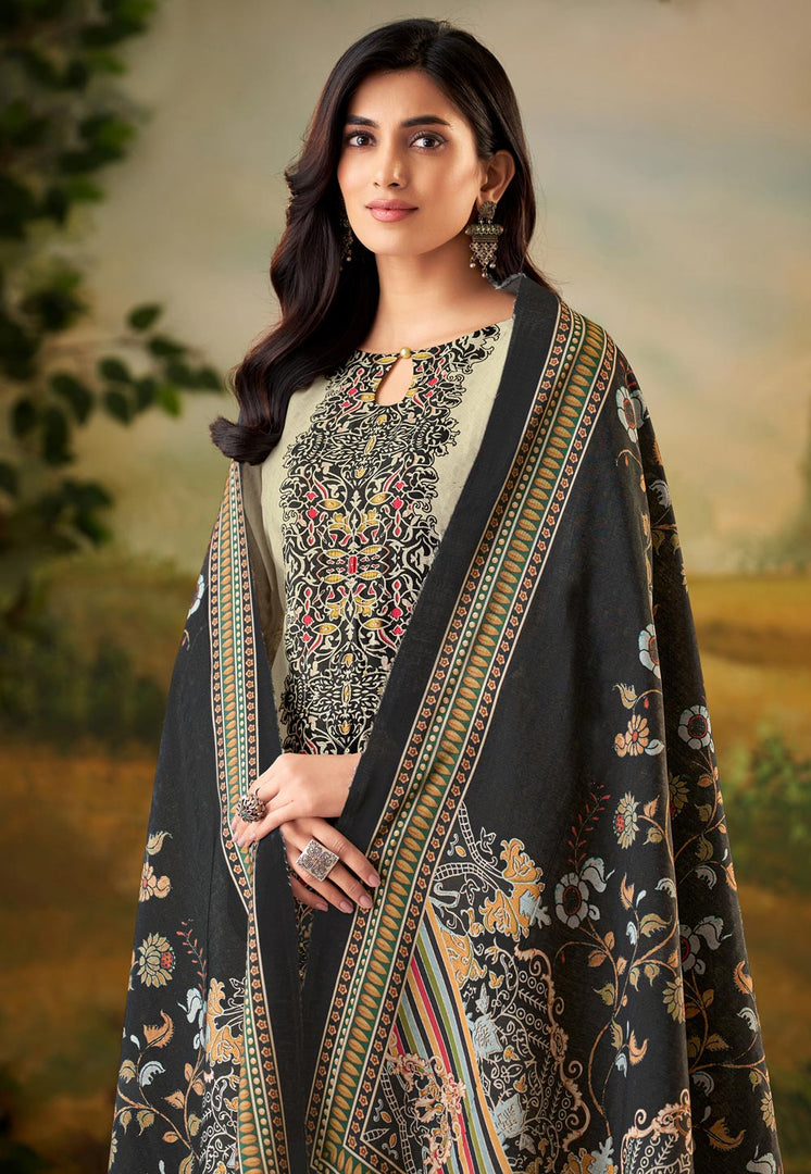 Black Muslin Pant Style Suit
