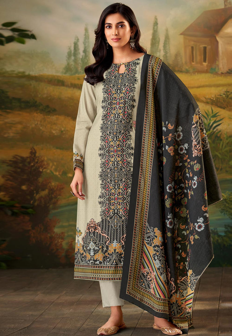 Black Muslin Pant Style Suit