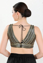 Load image into Gallery viewer, Black Net Readymade Blouse
