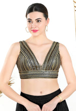Load image into Gallery viewer, Black Net Readymade Blouse
