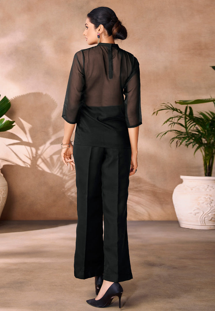 Black Organza Co-Ords Set