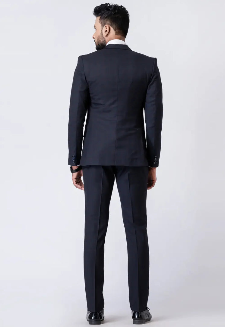 Black Polyester Tuxedos Suit