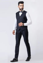 Load image into Gallery viewer, Black Polyester Tuxedos Suit

