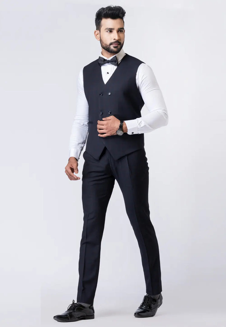 Black Polyester Tuxedos Suit
