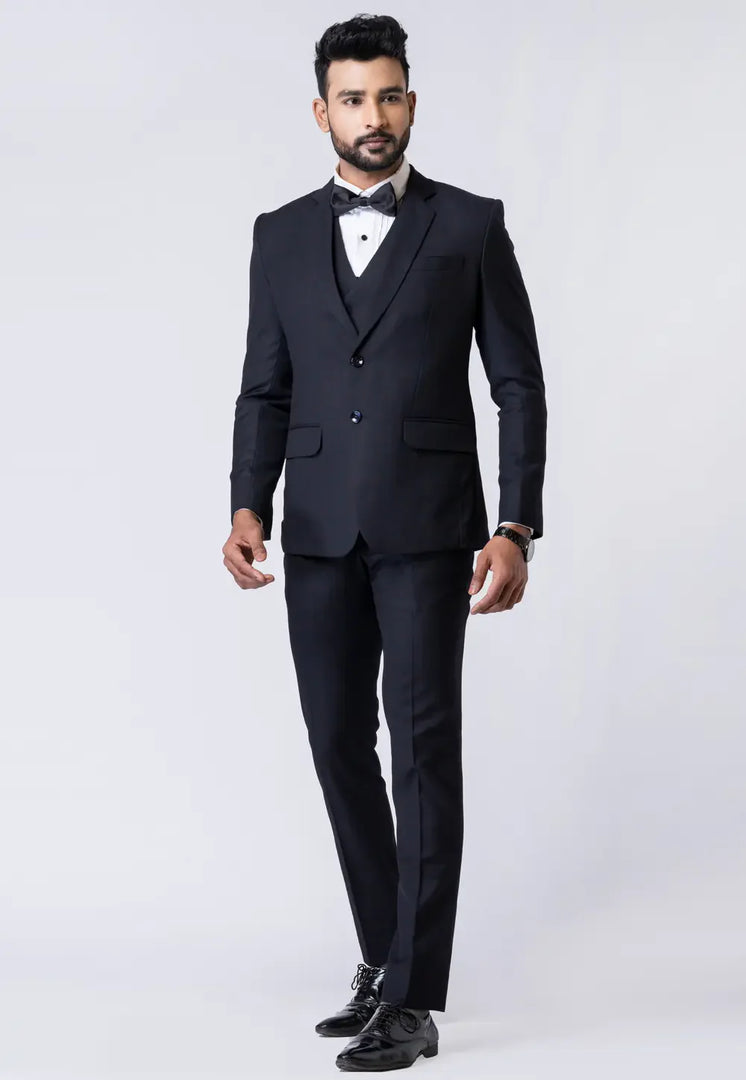Black Polyester Tuxedos Suit