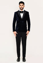 Load image into Gallery viewer, Black Polyester Tuxedos Suit
