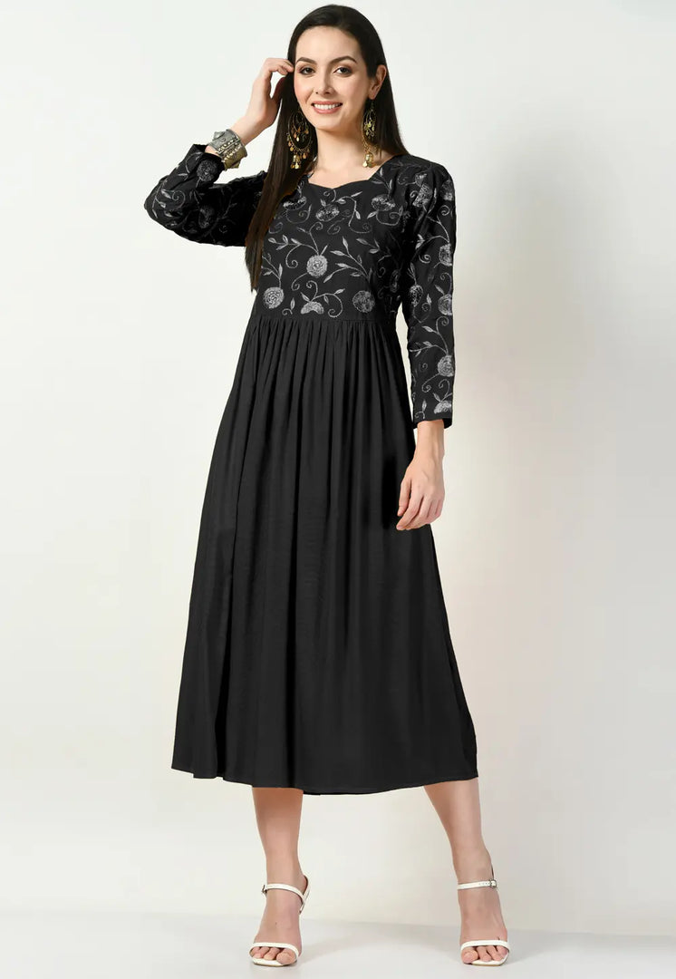 Black Rayon Gown