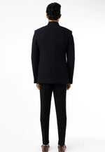Load image into Gallery viewer, Black Rayon Jodhpuri Suit
