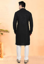 Load image into Gallery viewer, Black Rayon Kurta Pajama
