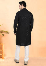 Load image into Gallery viewer, Black Rayon Kurta Pajama
