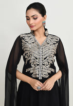 Load image into Gallery viewer, Black Rayon Kurta Set

