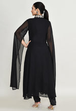 Load image into Gallery viewer, Black Rayon Kurta Set
