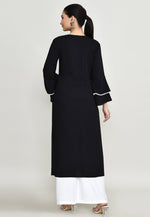 Load image into Gallery viewer, Black Rayon Kurta Set With Palazzo
