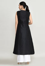 Load image into Gallery viewer, Black Rayon Long Kurti
