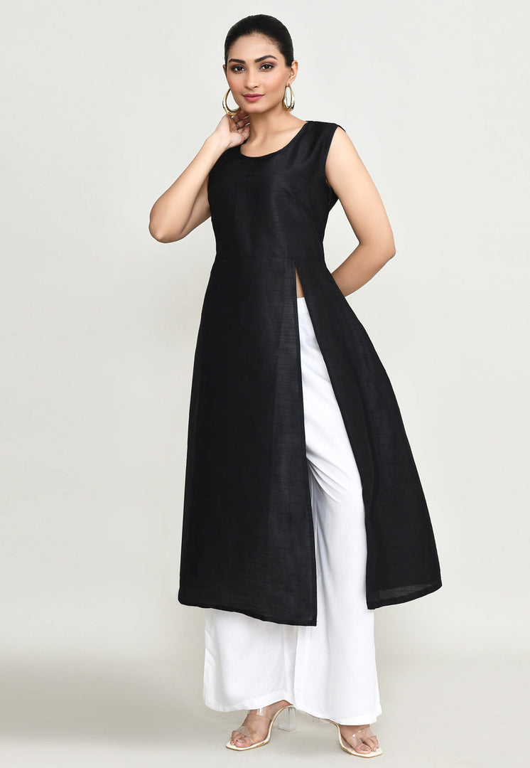 Black Rayon Long Kurti