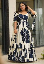 Load image into Gallery viewer, Black Rayon Printed Gown
