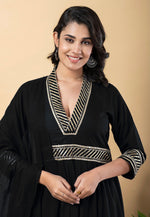 Load image into Gallery viewer, Black Rayon Readymade Pant Style Suit
