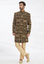 Load image into Gallery viewer, Black Rayon Sherwani
