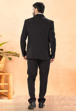 Load image into Gallery viewer, Black Rayon Tuxedos Suit
