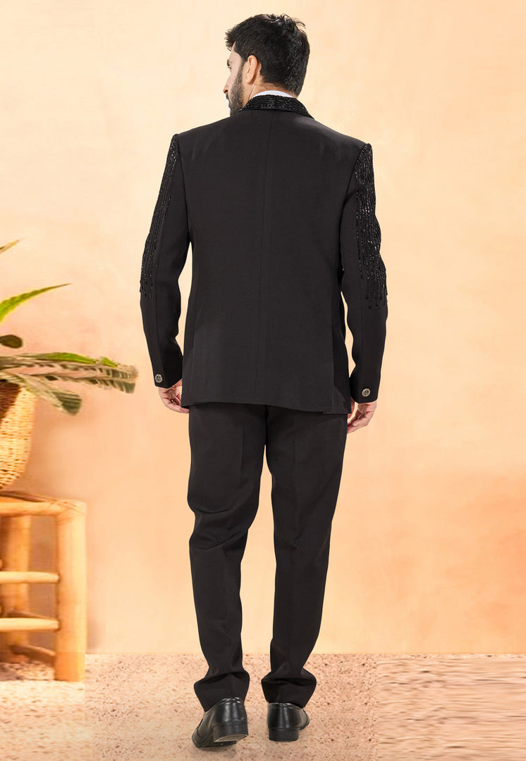 Black Rayon Tuxedos Suit
