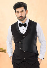 Load image into Gallery viewer, Black Rayon Tuxedos Suit
