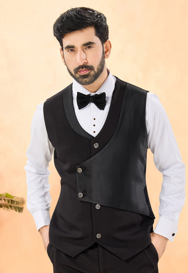 Black Rayon Tuxedos Suit