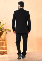 Load image into Gallery viewer, Black Rayon Tuxedos Suit
