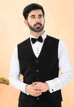 Load image into Gallery viewer, Black Rayon Tuxedos Suit
