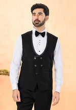 Load image into Gallery viewer, Black Rayon Tuxedos Suit

