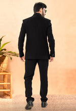 Load image into Gallery viewer, Black Rayon Tuxedos Suit
