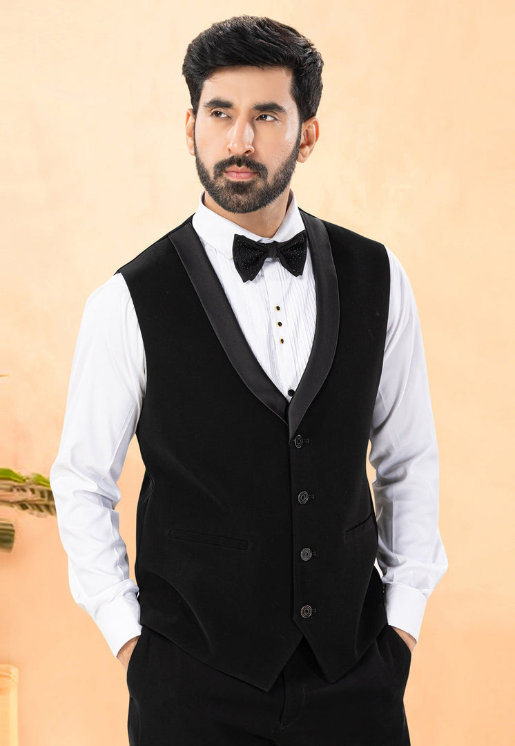 Black Rayon Tuxedos Suit