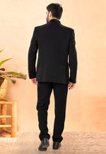 Load image into Gallery viewer, Black Rayon Tuxedos Suit
